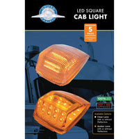 United Pacific - 36 LED Square Cab Light (5-Pack) - Amber LEDs (Amber or Clear Lens)