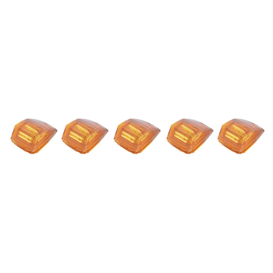 United Pacific - 36 LED Square Cab Light (5-Pack) - Amber LEDs (Amber or Clear Lens)