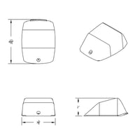 17 LED Reflector Square Cab Light (5-Pack) - Amber LEDs (Amber or Clear Lens)