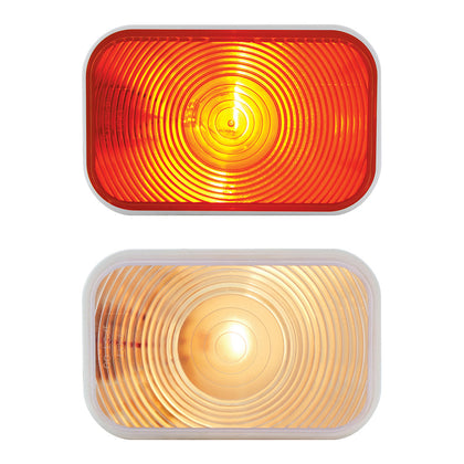 United Pacific - Rectangular Turn Signal Light - Amber LEDs (Amber or Clear Lens)