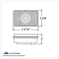 United Pacific - Rectangular Turn Signal Light - Amber LEDs (Amber or Clear Lens)