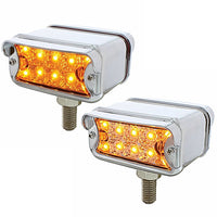 20 LED Dual Function Reflector Double Face Light - T-Mount - Amber & Red LEDs (Amber or Clear Lens)