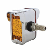 10 LED Dual Function Reflector Double Face Light w/ Visor - Vertical Side Mount - Amber & Red LEDS (Amber & Red or Clear Lens)
