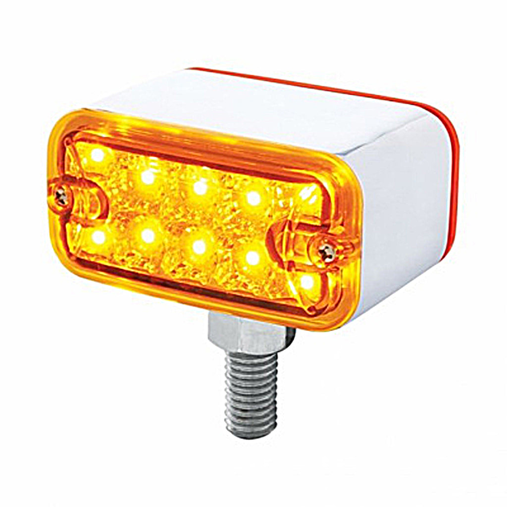 20 LED Dual Function Reflector Double Face Light - T-Mount - Amber & Red LEDS (Amber & Red or Clear Lens)