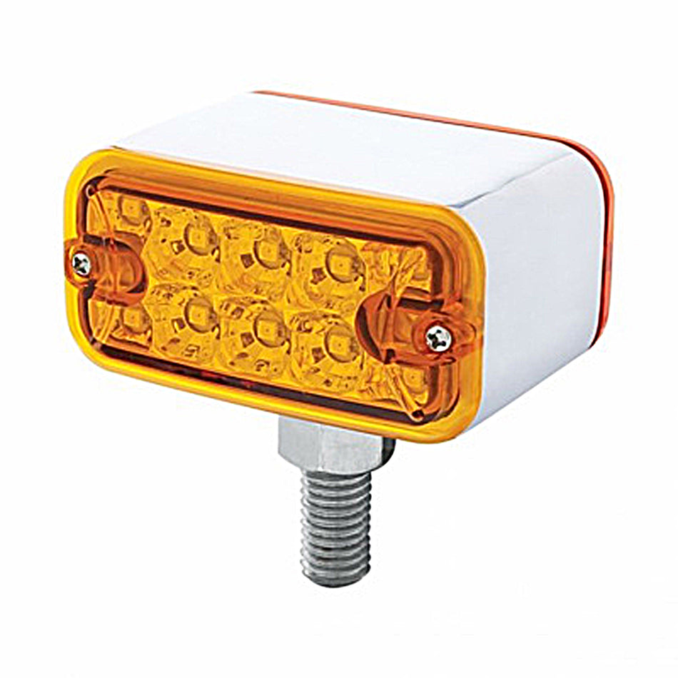 20 LED Dual Function Reflector Double Face Light - T-Mount - Amber & Red LEDS (Amber & Red or Clear Lens)