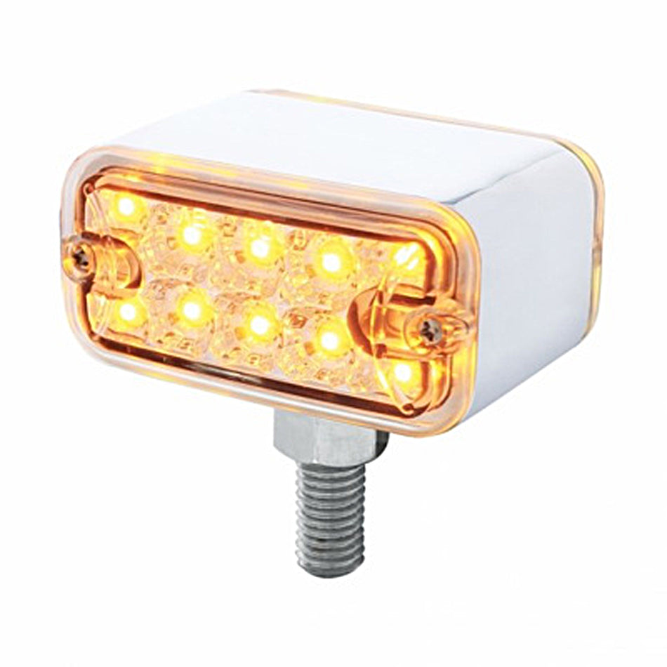 20 LED Dual Function Reflector Double Face Light - T-Mount - Amber & Red LEDS (Amber & Red or Clear Lens)