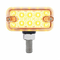 20 LED Dual Function Reflector Double Face Light - T-Mount - Amber & Red LEDS (Amber & Red or Clear Lens)