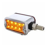 20 LED Dual Function Reflector Double Face Light w/ Bezel - Horizontal Mount - Amber & Red LEDs (Amber & Red or Clear Lens)