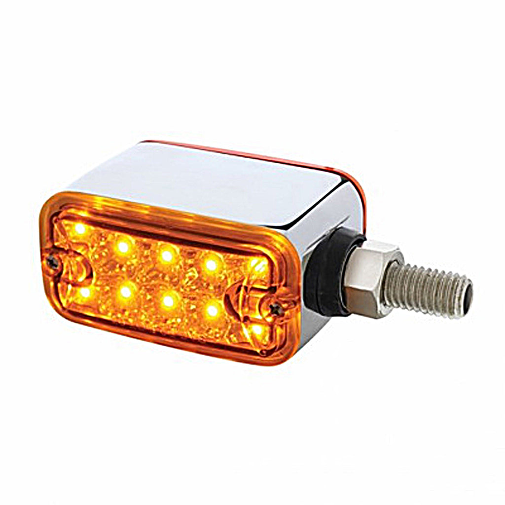 20 LED Dual Function Reflector Double Face Light - Horizontal Mount - Amber & Red LED (Amber & Red or Clear Lens)