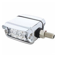 20 LED Dual Function Reflector Double Face Light w Visor - Horizontal Mount - Amber & Red LEDs (Amber & Red or Clear Lens)