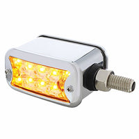 20 LED Dual Function Reflector Double Face Light w/ Bezel - Horizontal Mount - Amber & Red LEDs (Amber & Red or Clear Lens)