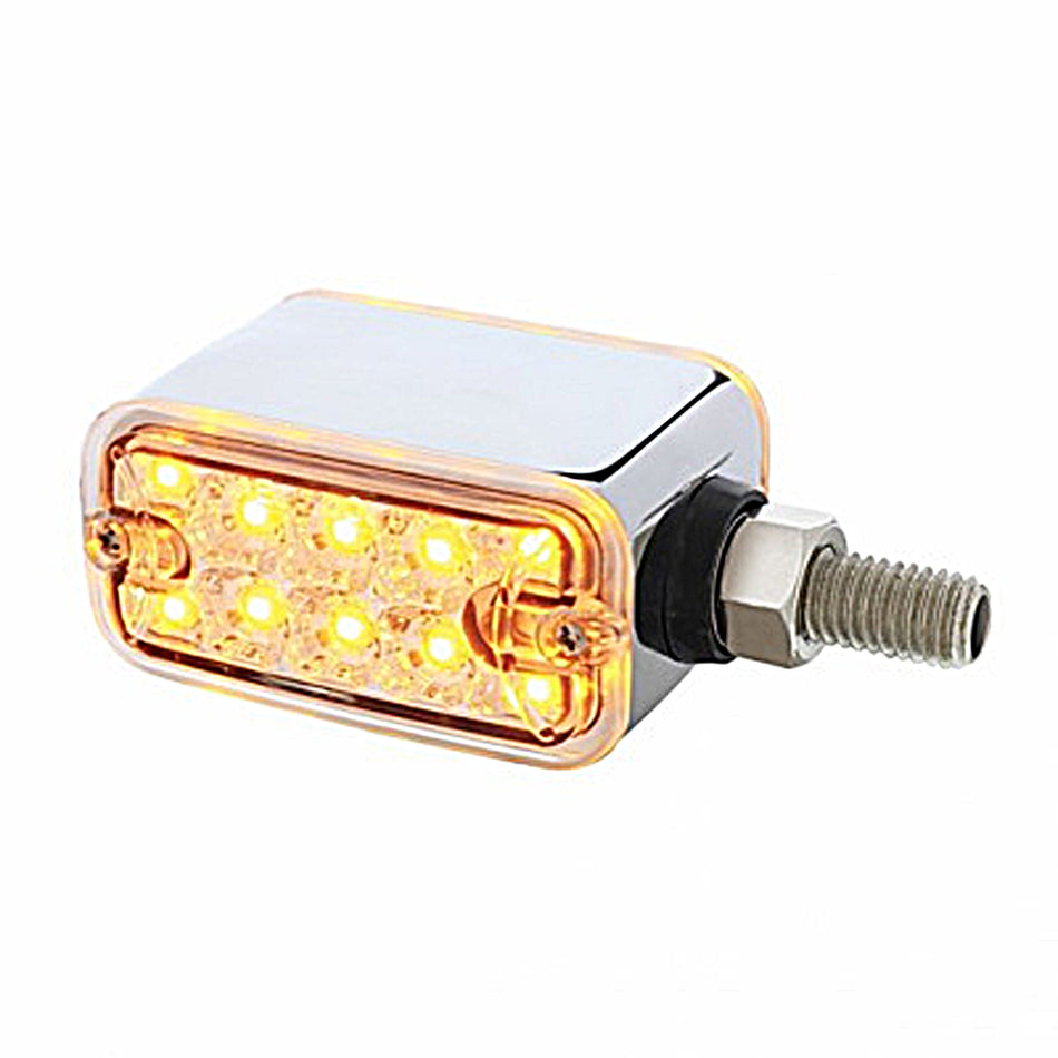 20 LED Dual Function Reflector Double Face Light - Horizontal Mount - Amber & Red LED (Amber & Red or Clear Lens)