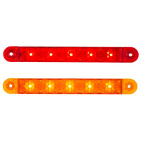 United Pacific - 5" 5 LEDs SMD Light Strip w/ 3-Wire Connection (Amber or Red)