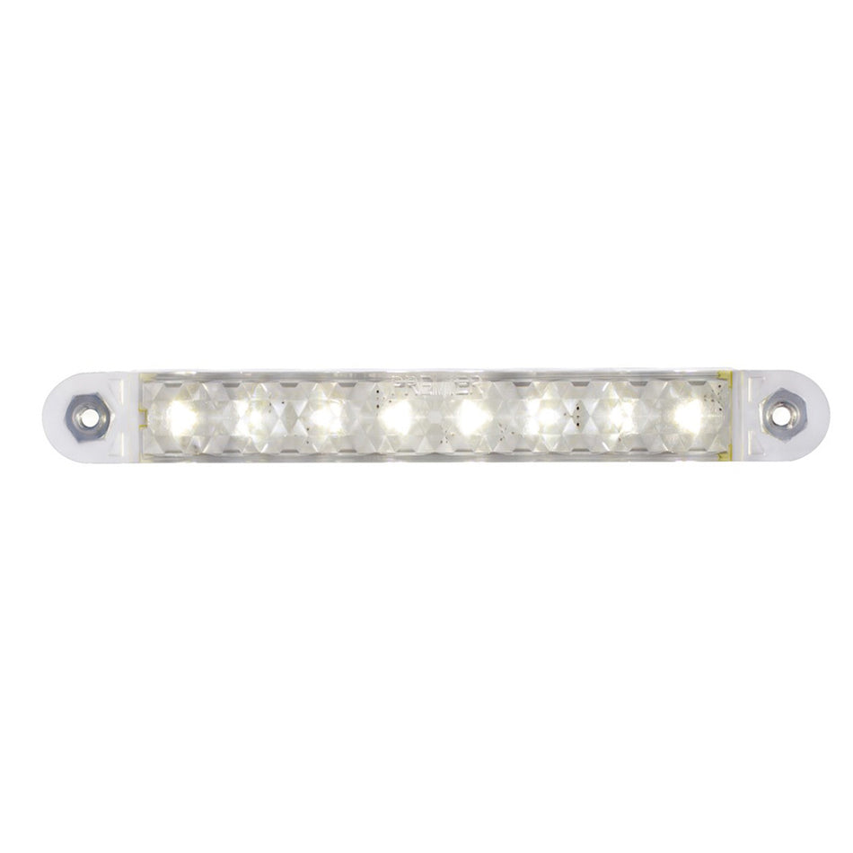 United Pacific - 5" 8 LED Light Strip With 2-Wire Connection (White)