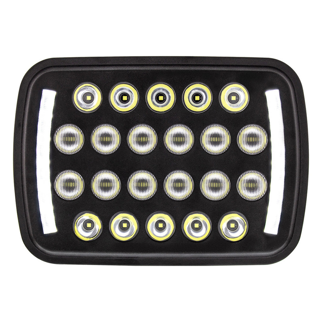 ULTRALIT - 24 High Power LED Rectangular or Circular Light w/ Dual Color LED Position Light Bar