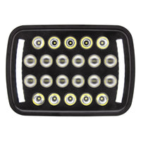 ULTRALIT - 24 High Power LED Rectangular or Circular Light w/ Dual Color LED Position Light Bar
