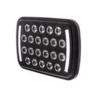 ULTRALIT - 24 High Power LED Rectangular or Circular Light w/ Dual Color LED Position Light Bar