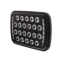 ULTRALIT - 24 High Power LED Rectangular or Circular Light w/ Dual Color LED Position Light Bar