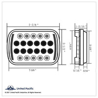 ULTRALIT - 24 High Power LED Rectangular or Circular Light w/ Dual Color LED Position Light Bar