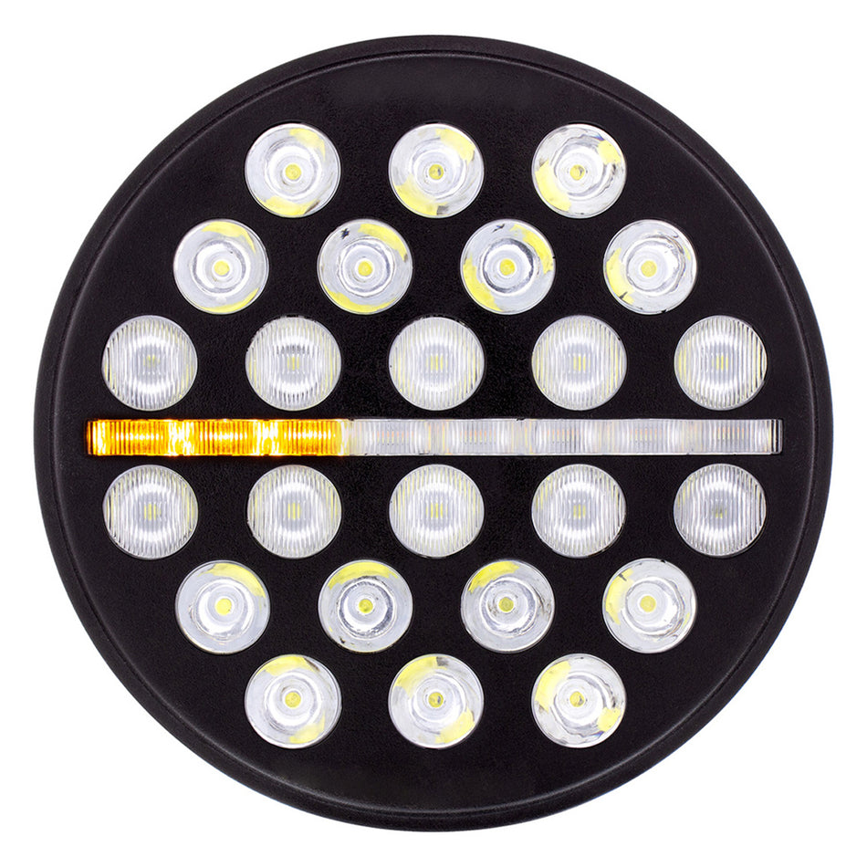 ULTRALIT - 24 High Power LED Rectangular or Circular Light w/ Dual Color LED Position Light Bar