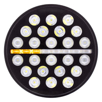 ULTRALIT - 24 High Power LED Rectangular or Circular Light w/ Dual Color LED Position Light Bar