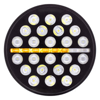 ULTRALIT - 24 High Power LED Rectangular or Circular Light w/ Dual Color LED Position Light Bar