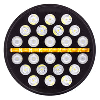ULTRALIT - 24 High Power LED Rectangular or Circular Light w/ Dual Color LED Position Light Bar