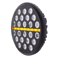 ULTRALIT - 24 High Power LED Rectangular or Circular Light w/ Dual Color LED Position Light Bar