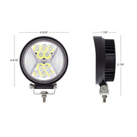 4.5" 24 High Power LED Work Light With "X" Amber Light Guide4.5" 24 High Power LED Work Light With "X" Light Guide (Amber, Blue, Red or White)