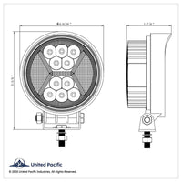 4.5" 24 High Power LED Work Light With "X" Amber Light Guide4.5" 24 High Power LED Work Light With "X" Light Guide (Amber, Blue, Red or White)