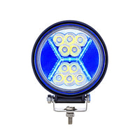 4.5" 24 High Power LED Work Light With "X" Amber Light Guide4.5" 24 High Power LED Work Light With "X" Light Guide (Amber, Blue, Red or White)