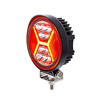 4.5" 24 High Power LED Work Light With "X" Amber Light Guide4.5" 24 High Power LED Work Light With "X" Light Guide (Amber, Blue, Red or White)