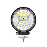 4.5" 24 High Power LED Work Light With "X" Amber Light Guide4.5" 24 High Power LED Work Light With "X" Light Guide (Amber, Blue, Red or White)