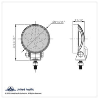 United Pacific - 5 LED High Power Mini Work Light - Round Flood or Spot Light