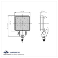 United Pacific - 5 LED High Power Square Mini Work Light (Flood or Spot)