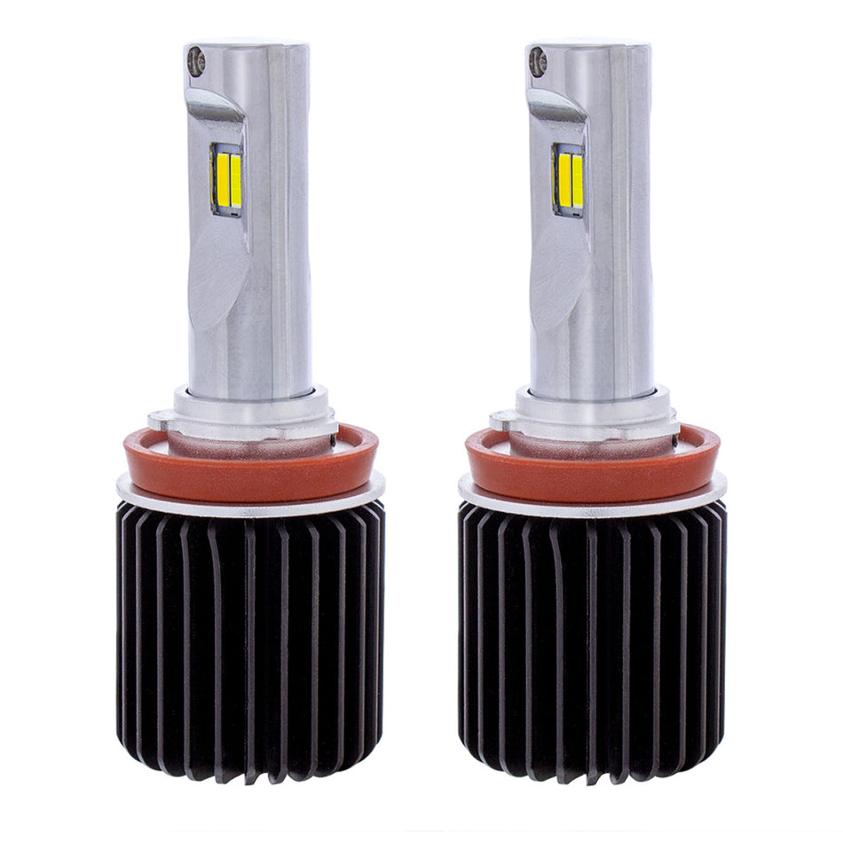 Triple Color High Power 12V H11 LED Bulbs - White/Yellow/W+Y (2-Pack)