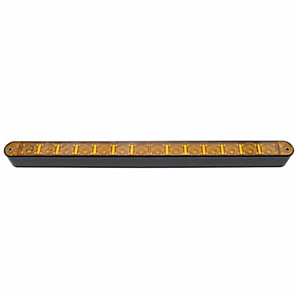 14 LED 12" Light Bar With Black Housing - Amber or Red LEDs (Amber, Red or Clear Lens)