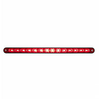 14 LED 12" Light Bar With Black Housing - Amber or Red LEDs (Amber, Red or Clear Lens)