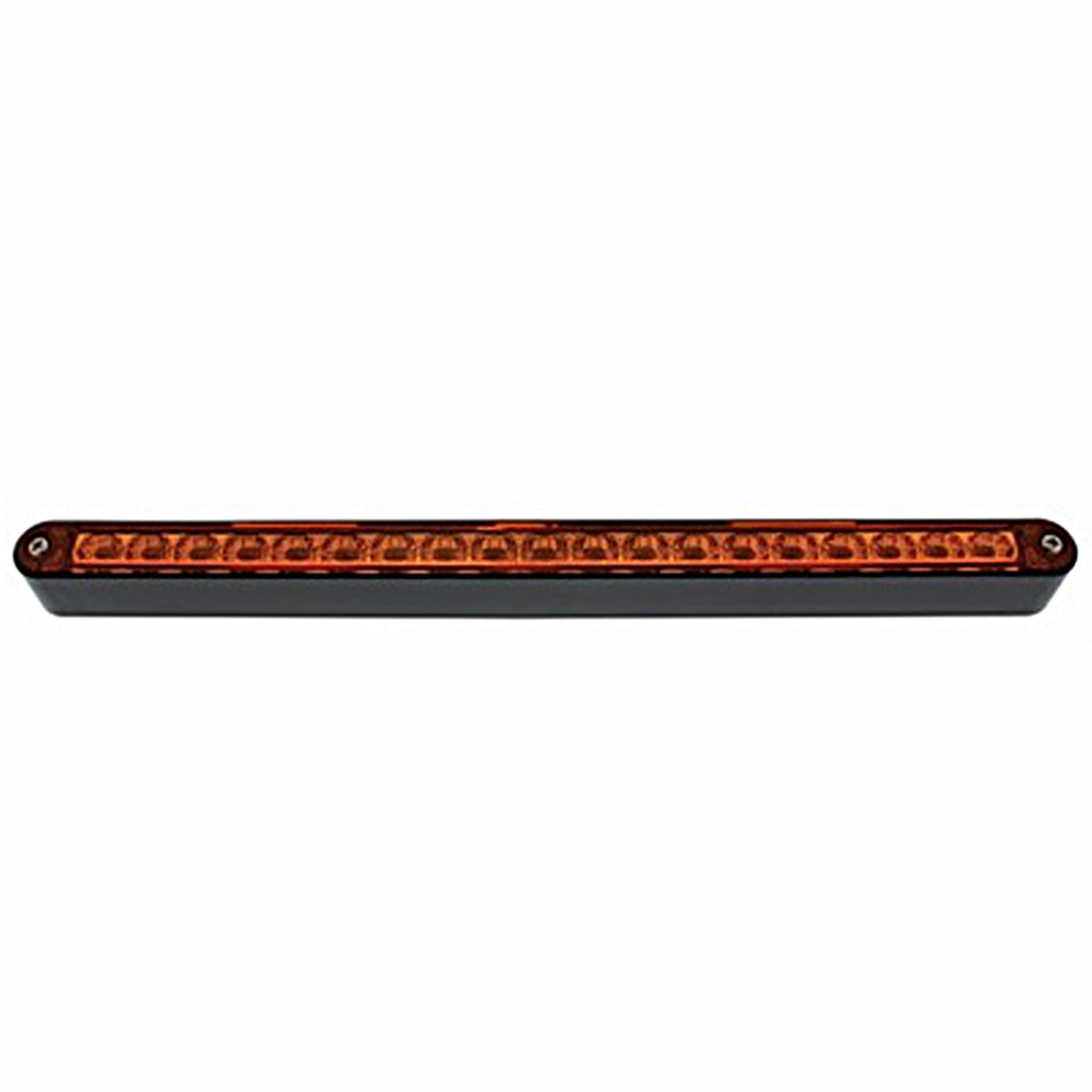 19 LED 12" Reflector Light Bar With Black Housing - Amber or Red LEDs (Amber, Red or Clear Lens)