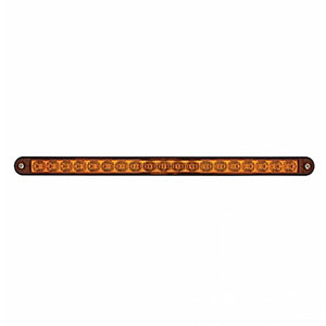 19 LED 12" Reflector Light Bar With Black Housing - Amber or Red LEDs (Amber, Red or Clear Lens)