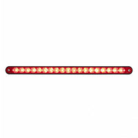 19 LED 12" Reflector Light Bar With Black Housing - Amber or Red LEDs (Amber, Red or Clear Lens)