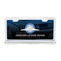 Chrome License Plate Frame w/ 24 LED 12" GloLight Bar - Red LEDs (Red or Clear Lens)