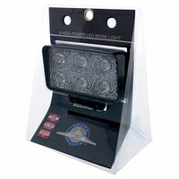 6 High Power LED Rectangular Driving/Work Light - White LEDs (Clear Lens)