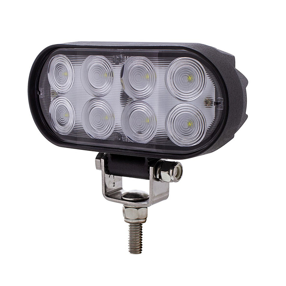 United Pacific - 8 LED Oval Wide Angle Driving/Work Light - White LEDs (Clear Lens)