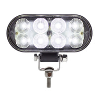 United Pacific - 8 LED Oval Wide Angle Driving/Work Light - White LEDs (Clear Lens)