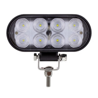 United Pacific - 8 LED Oval Wide Angle Driving/Work Light - White LEDs (Clear Lens)