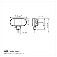 United Pacific - 8 LED Oval Wide Angle Driving/Work Light - White LEDs (Clear Lens)