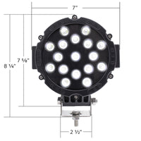 United Pacific - 17 High Power LED 7" Spot/Off Road Light
