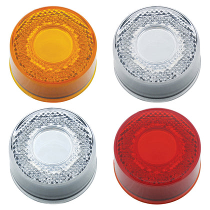 9 LED 2" Round Mirage Clearance/Marker Light - Amber or Red LEDs (Amber, Red or Clear Lens)