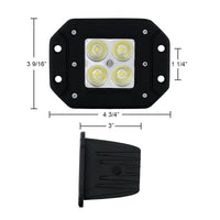 United Pacific - 4 High Power LED Flange Mount Work Light (Flood or Spot)